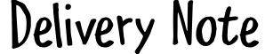 Delivery Note
