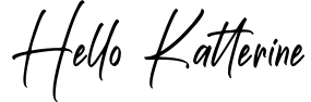 Hello Katterine