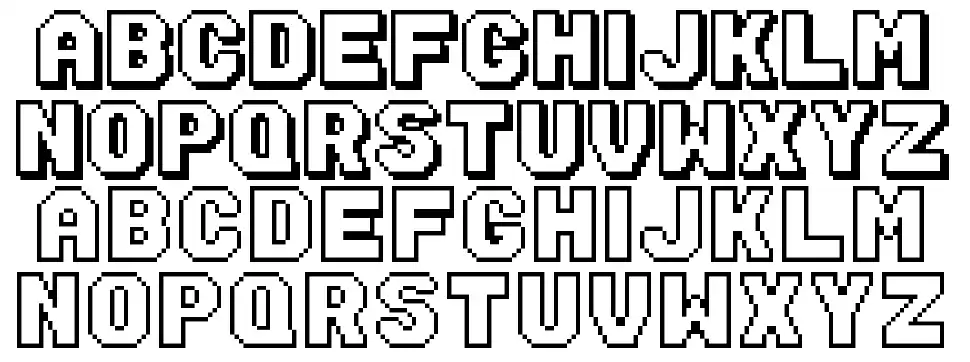 1UP!font specimens