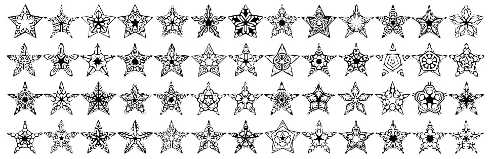 90 Stars BRKfont specimens