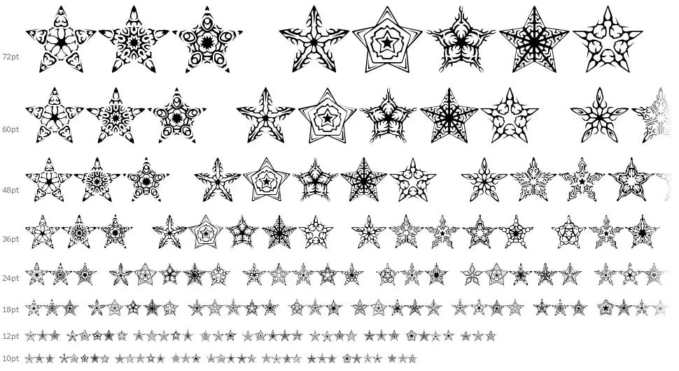90 Stars BRKfont waterfall