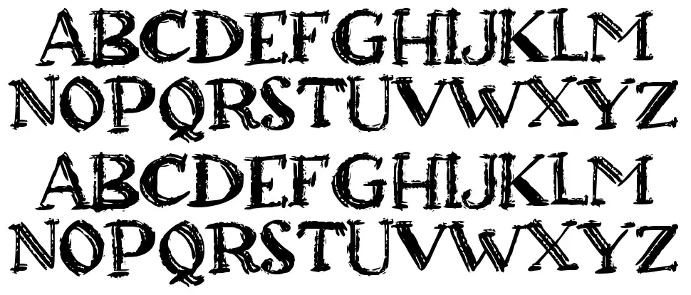 A Agressive Winterfont specimens