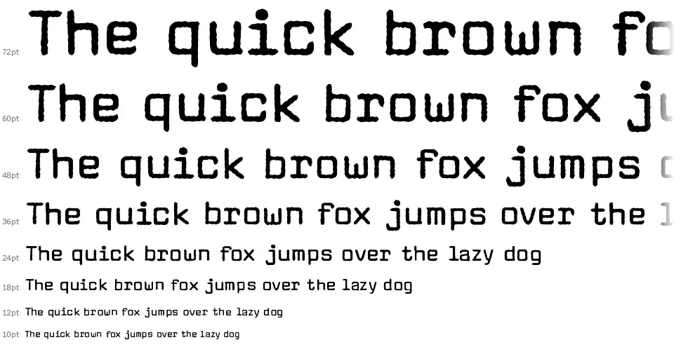 Aachen Typewriterfont waterfall