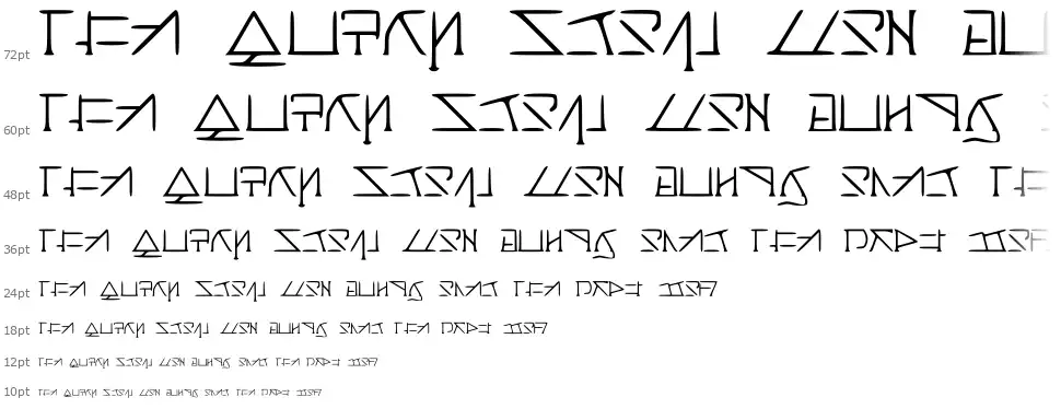 Aeridanish Scriptfont waterfall