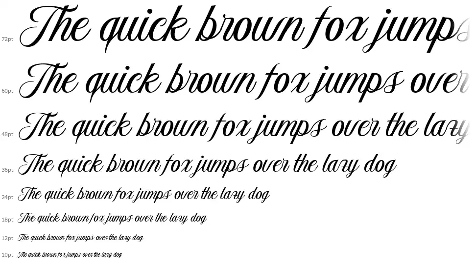 Aetrina Scriptfont waterfall