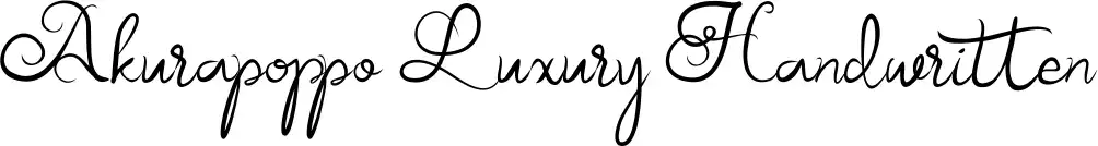 Akurapoppo Luxury Handwritten