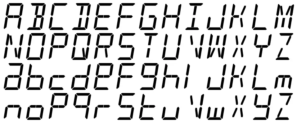 Alarm Clockfont specimens