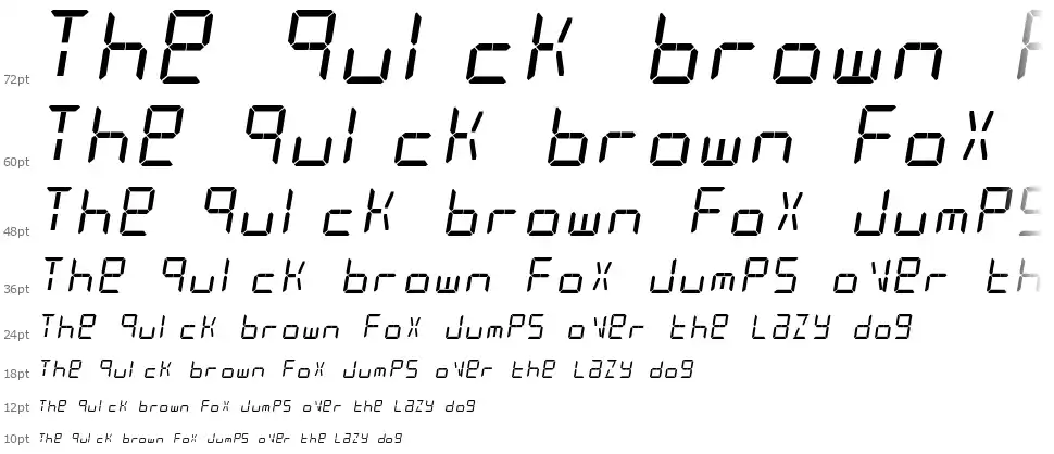 Alarm Clockfont waterfall