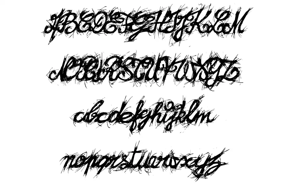 &lt;El&Font! Brush&gt;font specimens