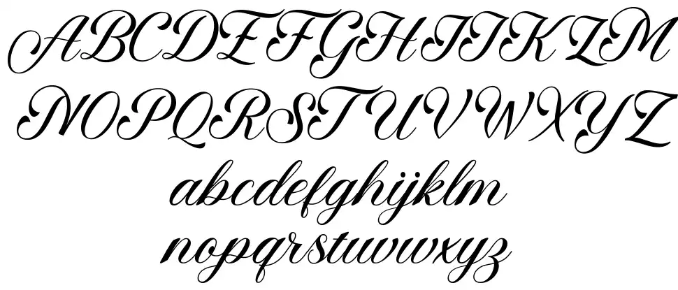 Angelta Scriptfont specimens