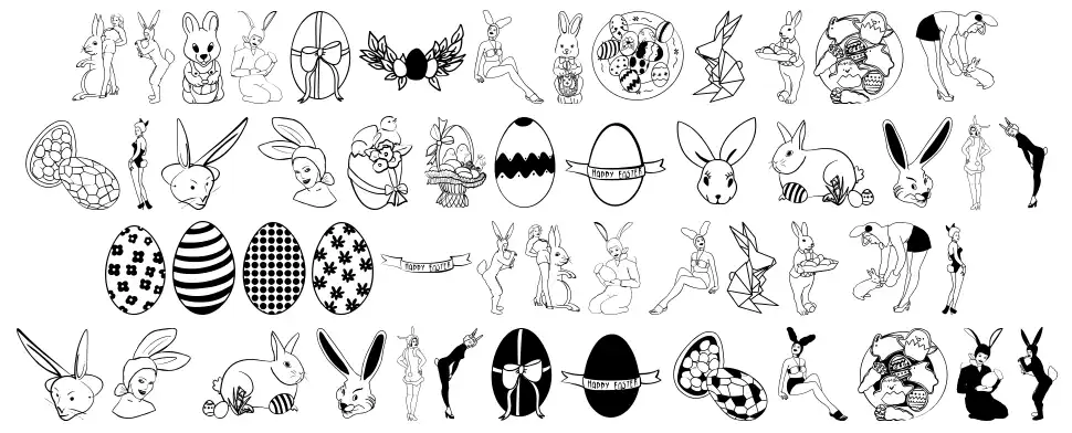 Angie's Vintage Easterfont specimens