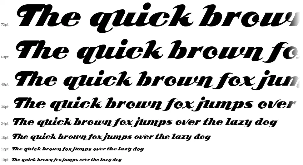 ARB 85 Poster Script JAN-39font waterfall