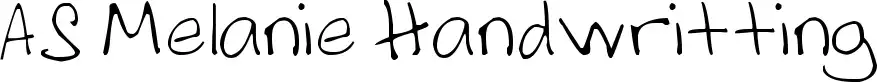 AS Melanie Handwritting
