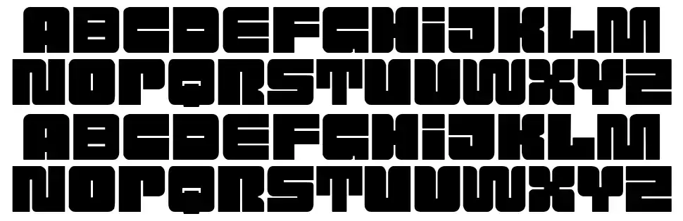 Attack the Blockfont specimens