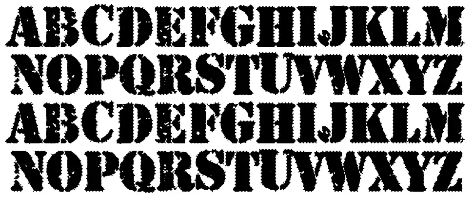B-Teamfont specimens