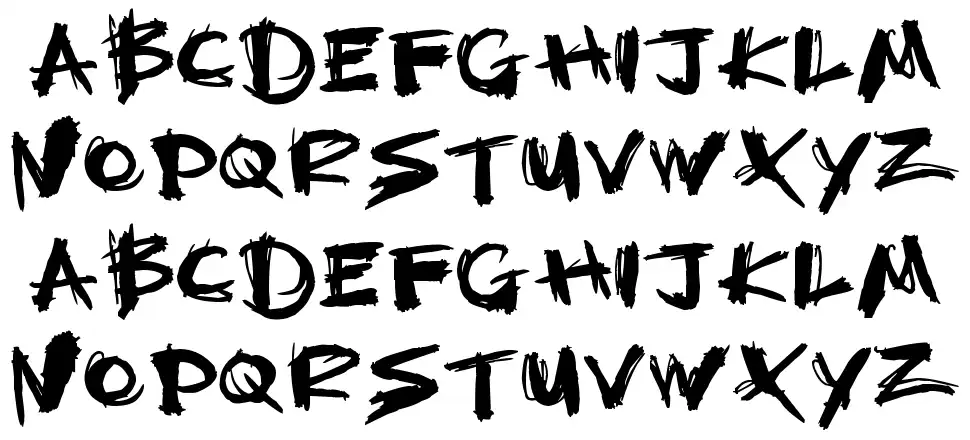 Bad Brushfont specimens
