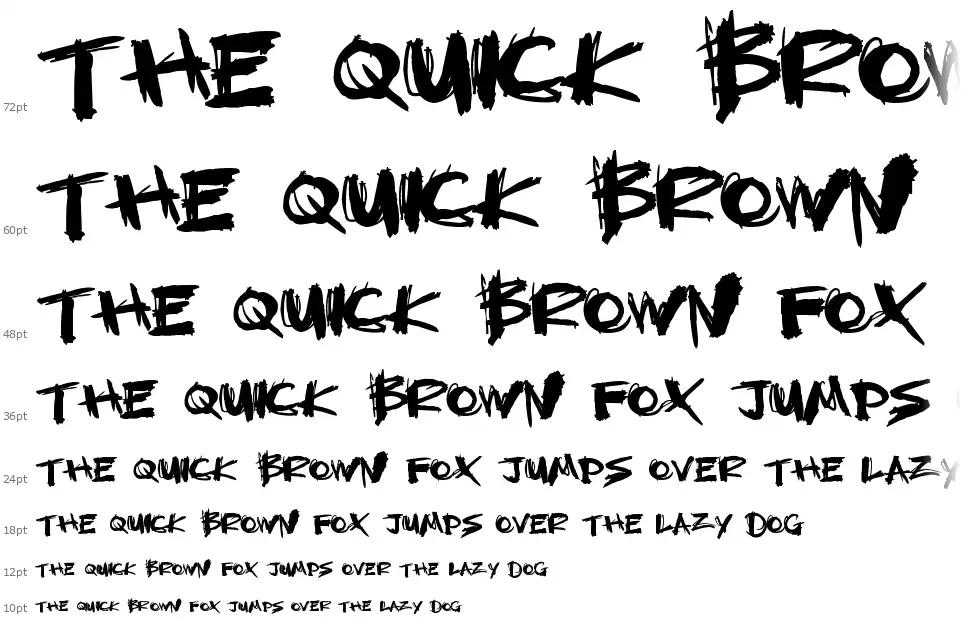 Bad Brushfont waterfall