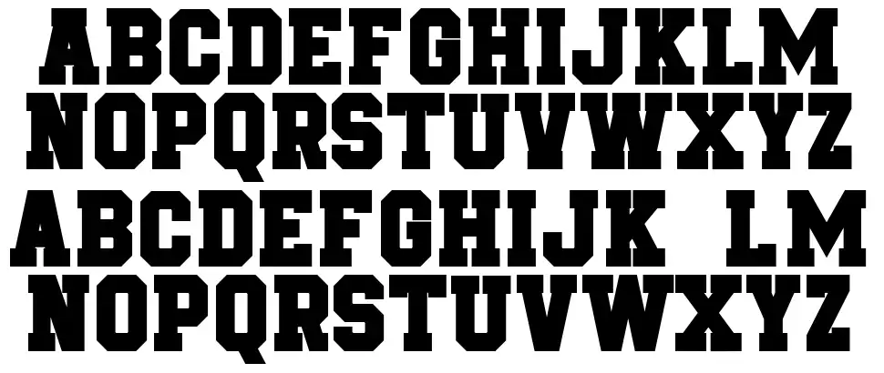 Be True To Your School IIfont specimens