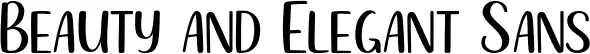 Beauty and Elegant Sans