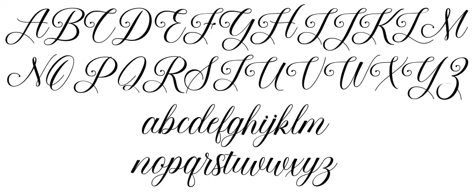 Beauty Queen Scriptfont specimens