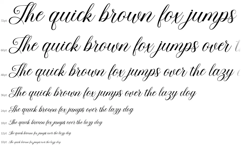 Beauty Queen Scriptfont waterfall
