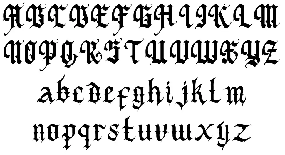 Black Wallfont specimens