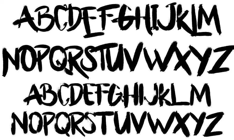 Bllody Rainanfont specimens