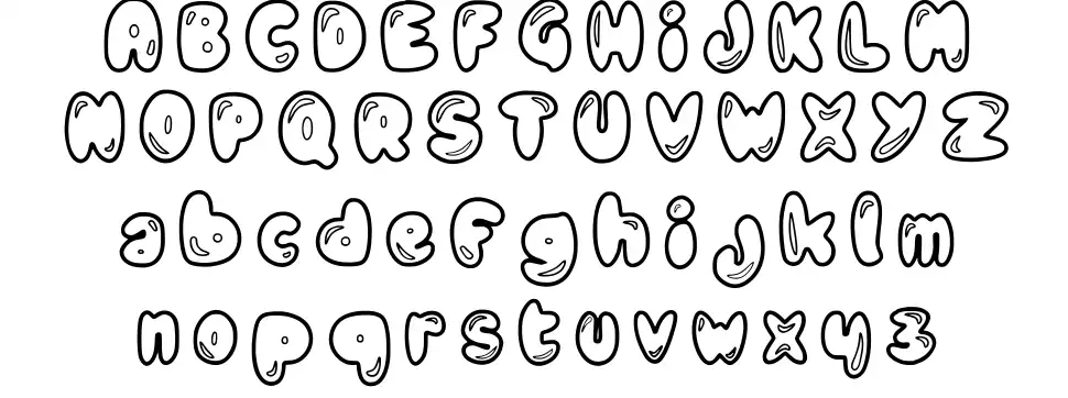 Blobblesfont specimens