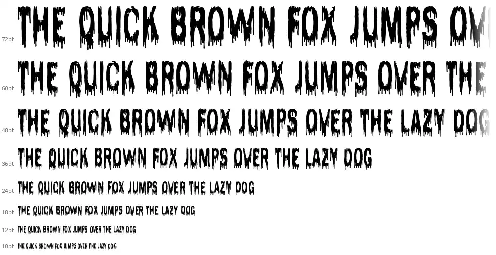 Bloody Sisters Night Clubfont waterfall