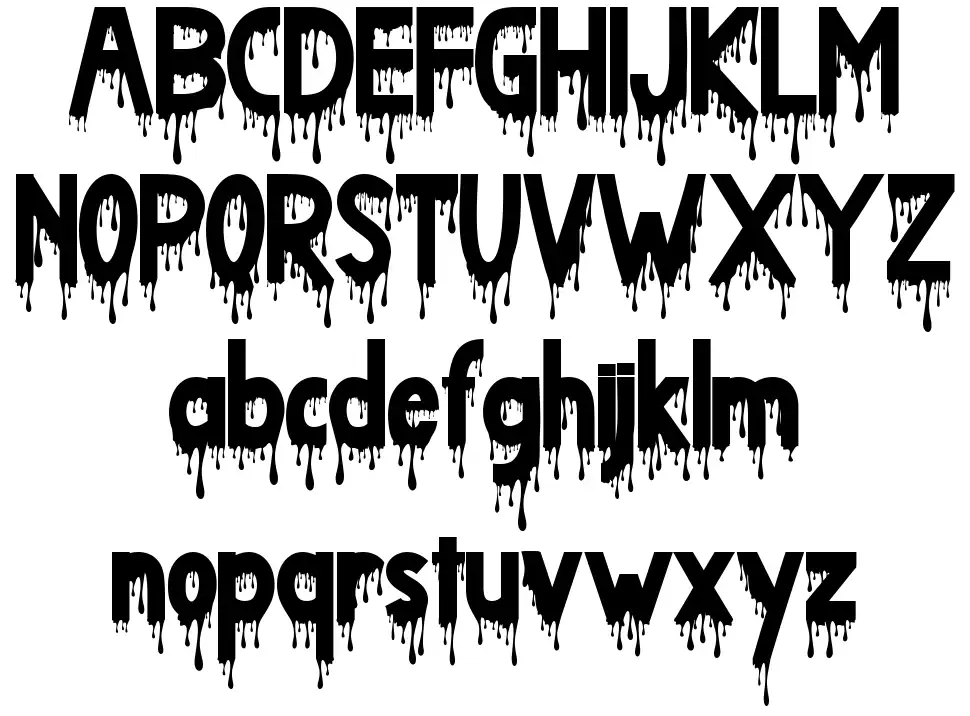 Bloody Terrorfont specimens