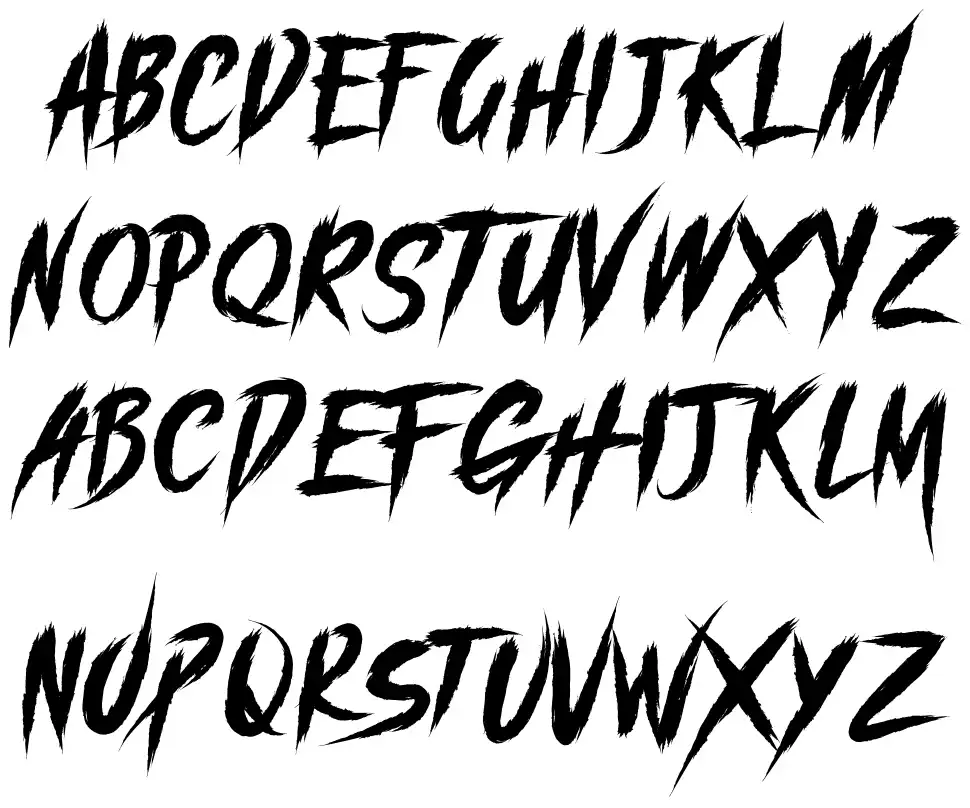 Boasterzfont specimens