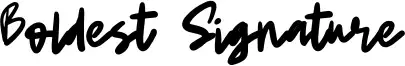 Boldest Signature