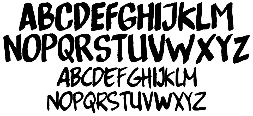 Bottenbreker T.V.font specimens