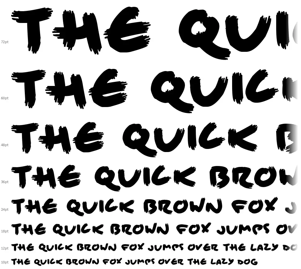 Brisk Bristle Brushfont waterfall