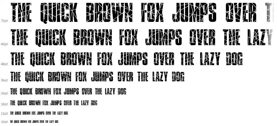 Broken Glassfont waterfall