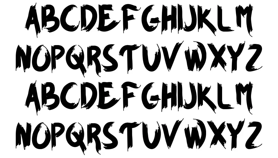 Brown Foxyfont specimens