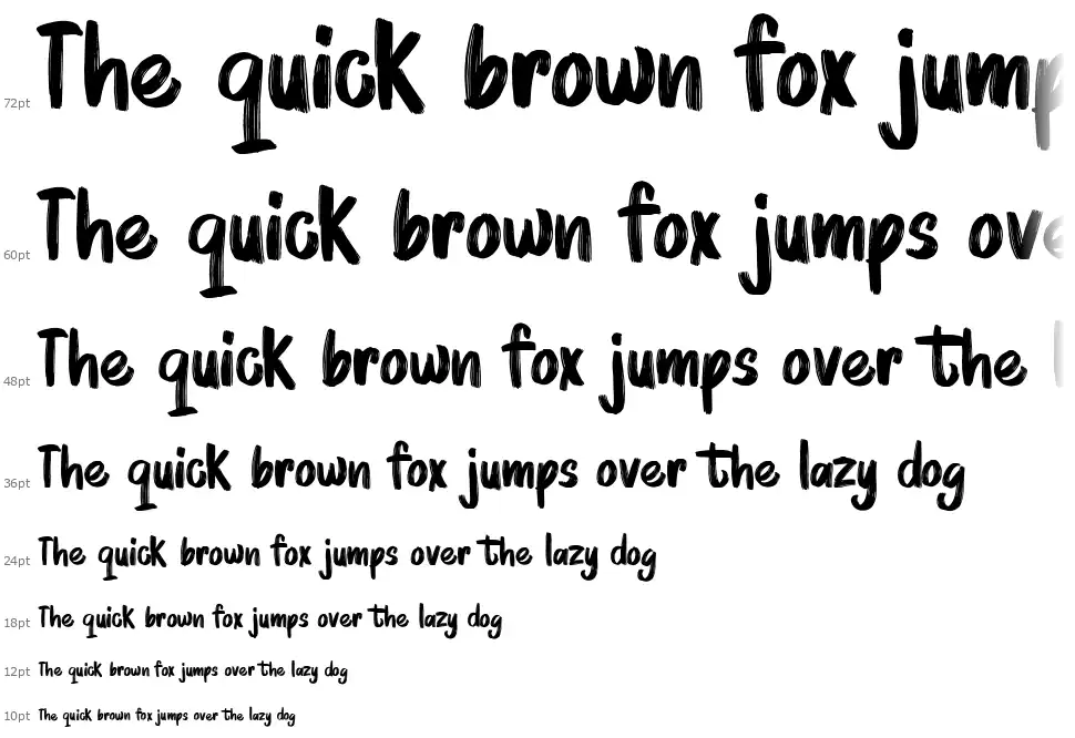 Brushmosh!font waterfall
