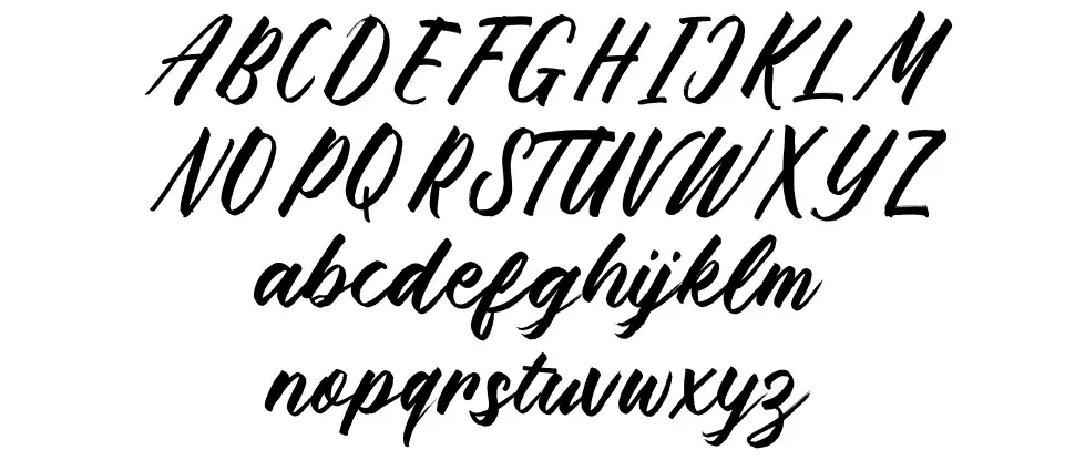 Brushpen Storyfont specimens