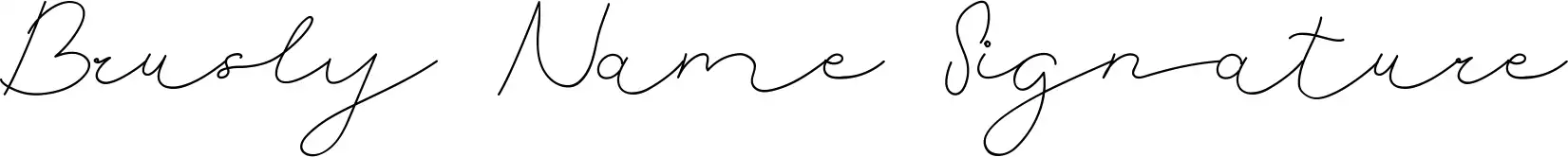 Brusly Name Signature