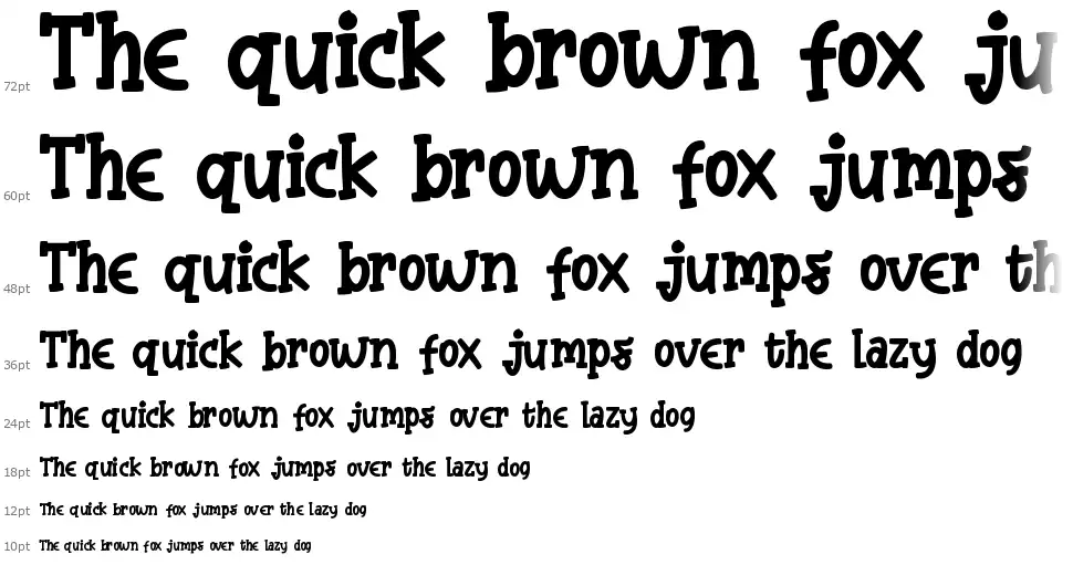 Bubble Yummyfont waterfall