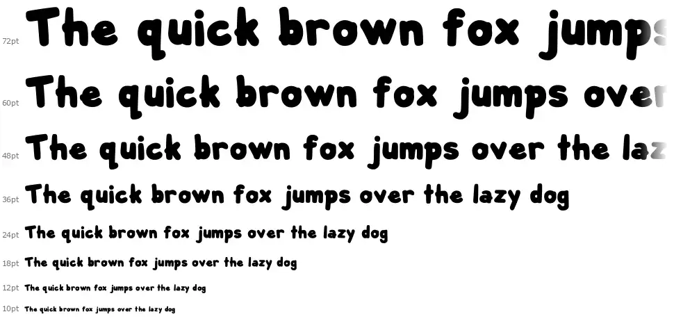 Bubblee Kidsfont waterfall