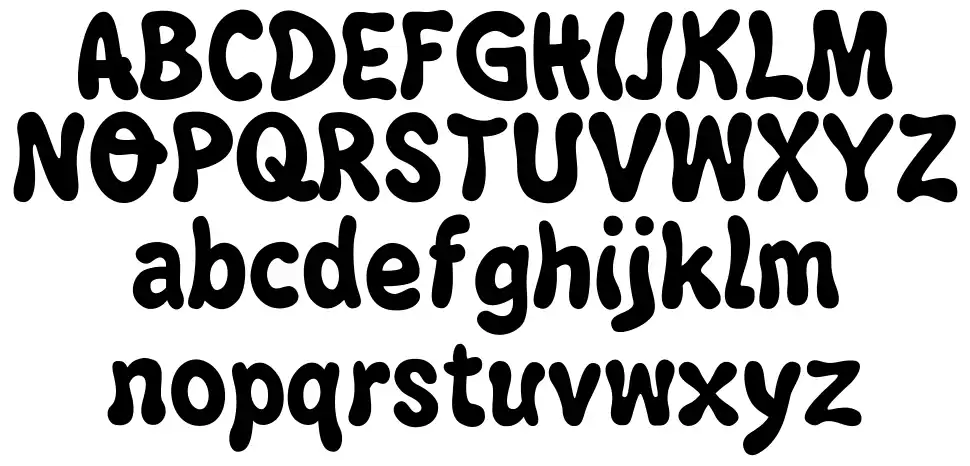 Bubblegunfont specimens