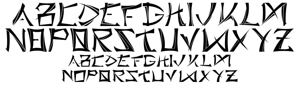 Bushido Typefont specimens