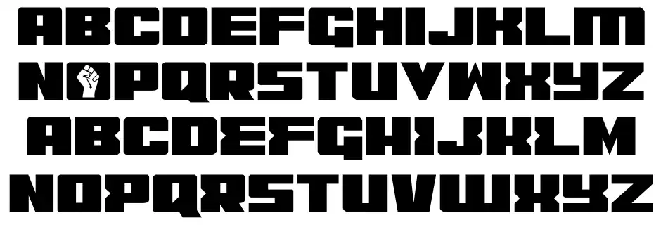 C.O.D.E.R.font specimens