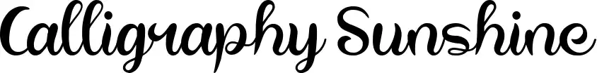 Calligraphy Sunshine