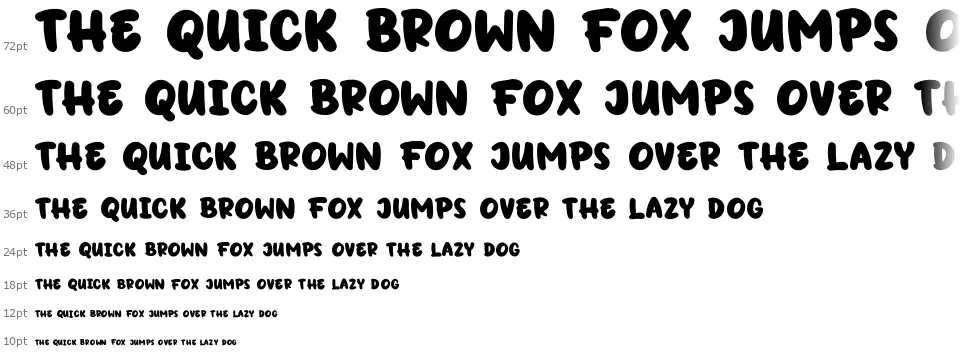 Candy Paintfont waterfall