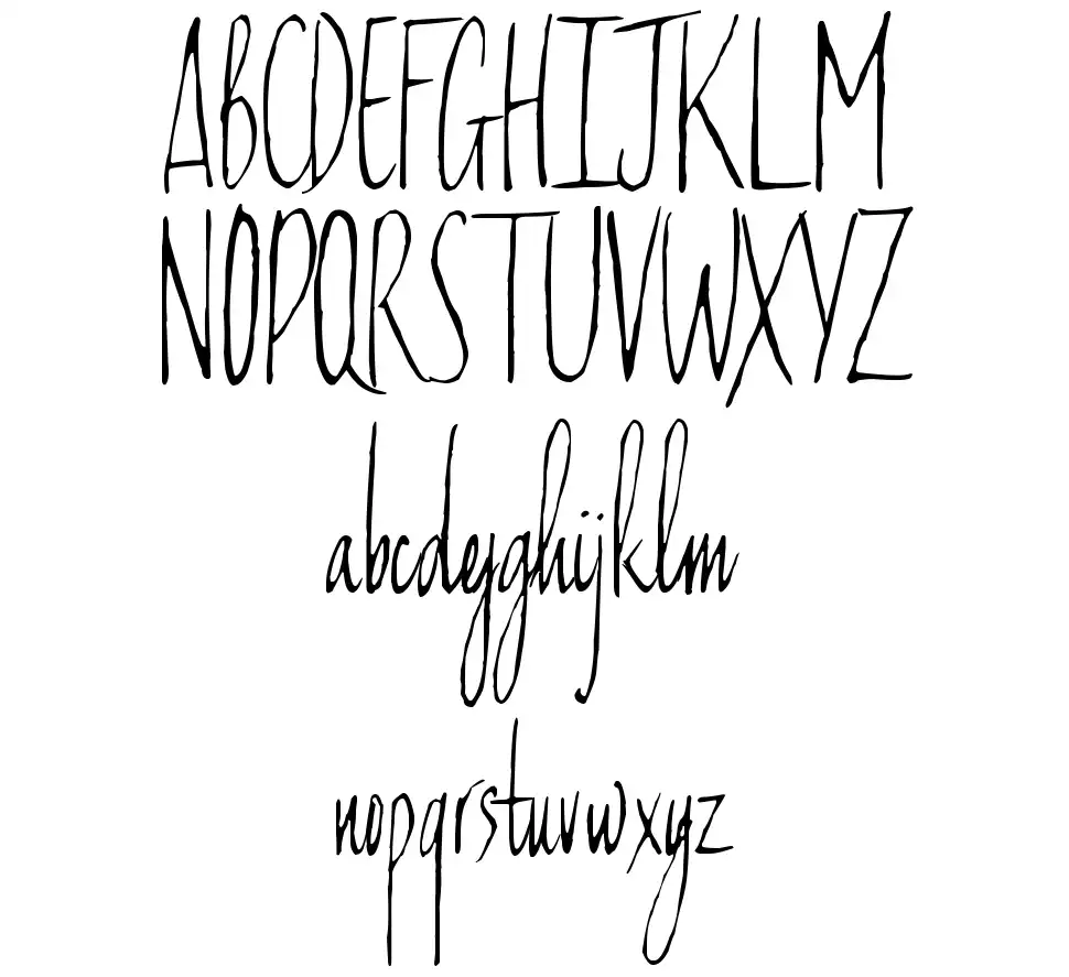 Can't write quickly in winterfont specimens