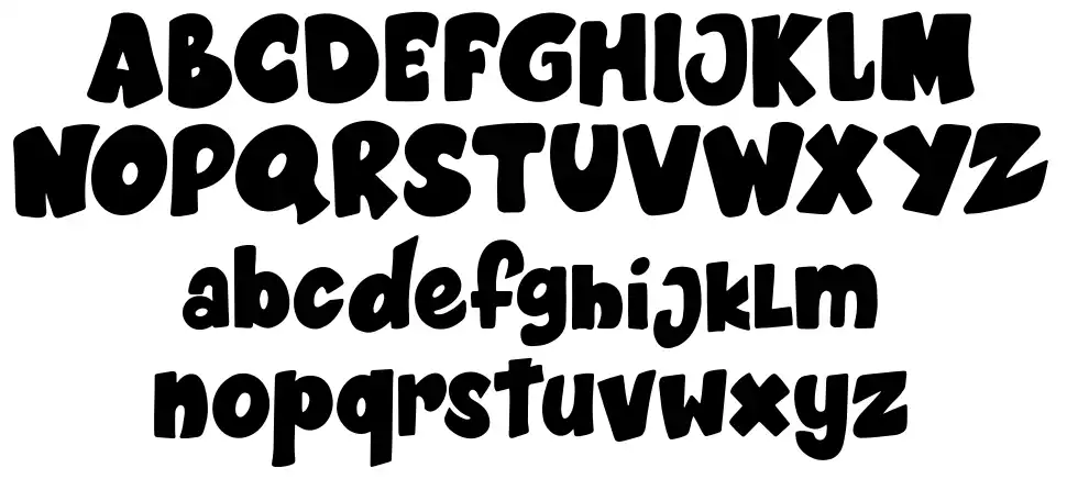 Cartoon cookiesfont specimens