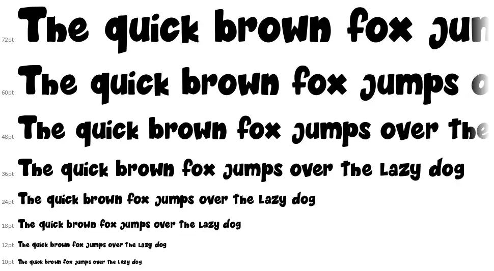 Cartoon cookiesfont waterfall