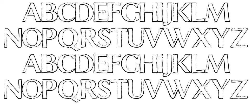 Chalk Line Outlinefont specimens